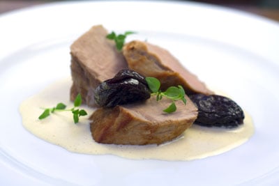 Pork Fillet & Prunes with a Creamy Sauce