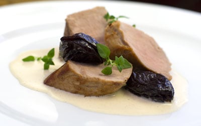 Pork Fillet & Prunes with a Creamy Sauce