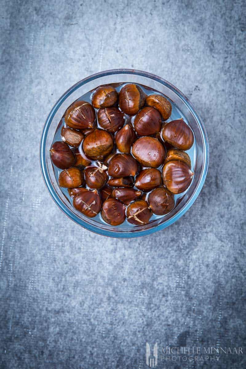 In Water Soak Chestnuts