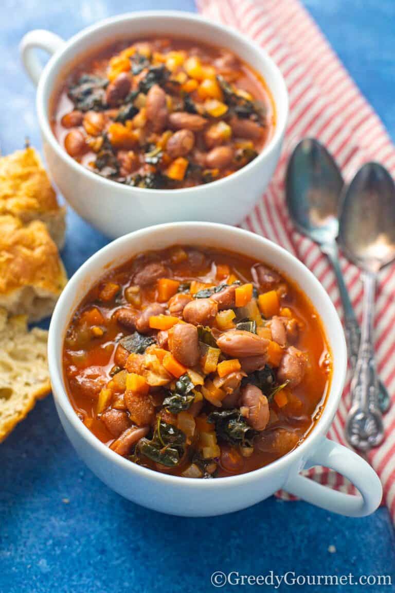 Borlotti Bean Soup Greedy Gourmet