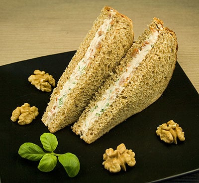 Goat’s Cheese, Sundried Tomato & Walnut Sandwich