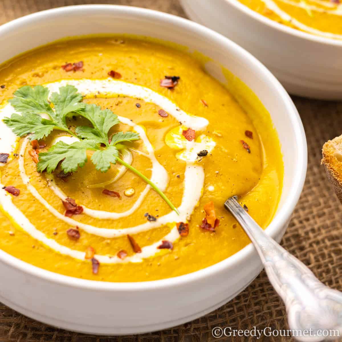 Roasted Pumpkin Soup - Piping Pot Curry