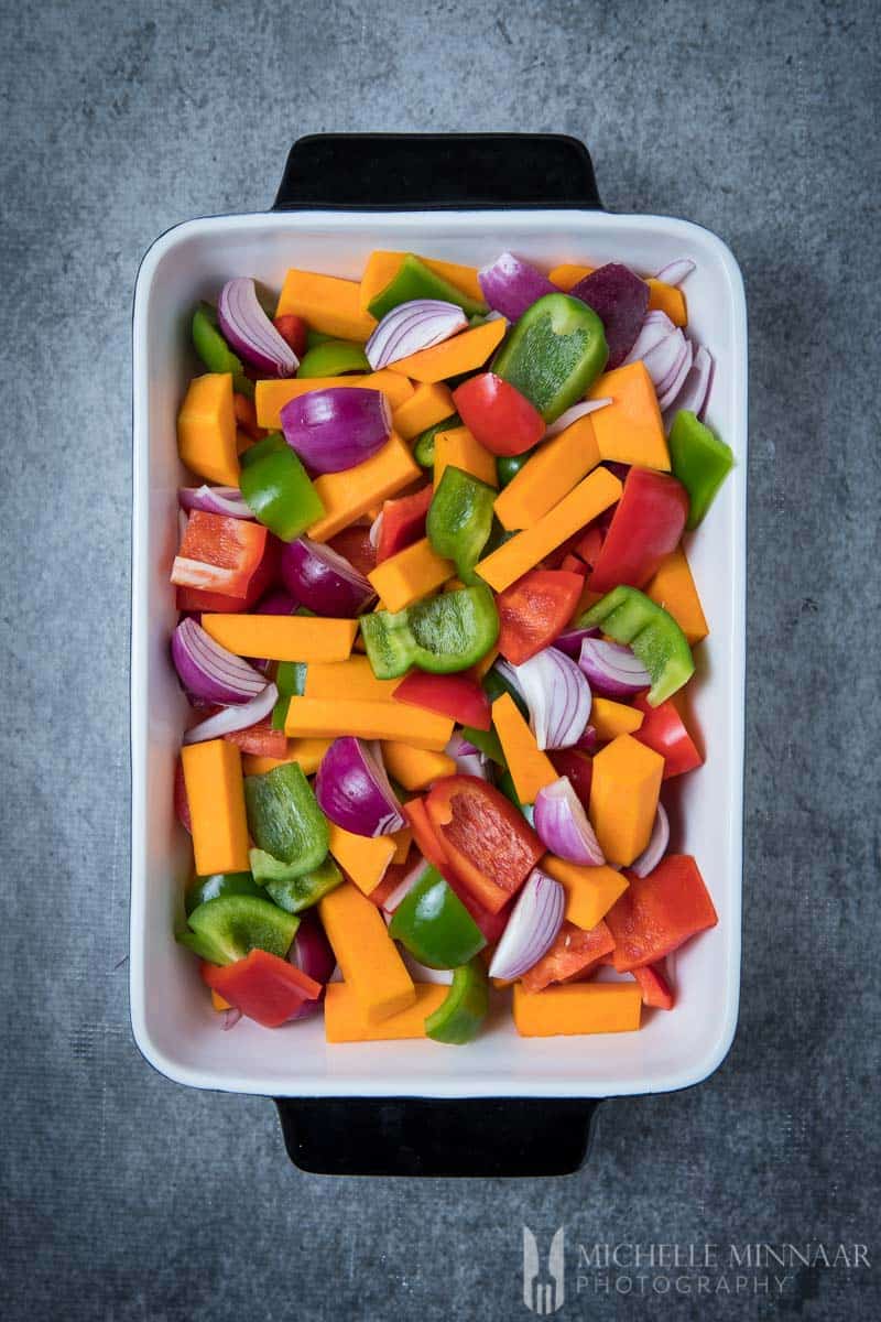 Onions Butternut Green Red Pepper