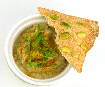 Lavash Crackers with Baba Ghanoush