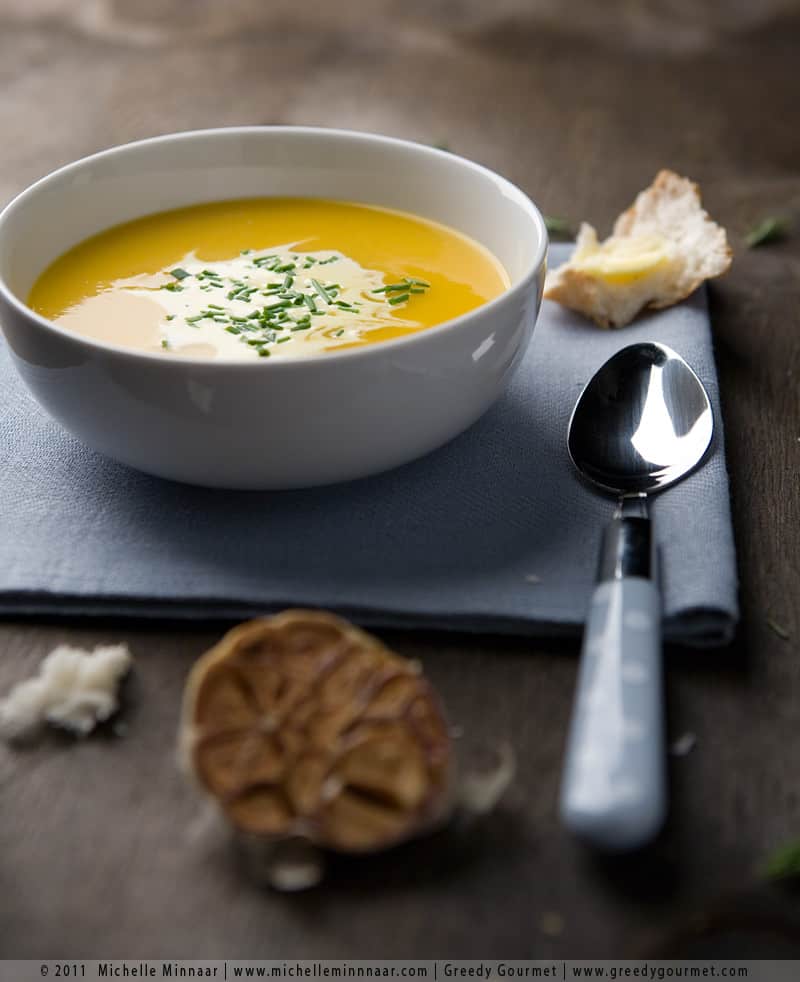 Butternut Squash soup with bread