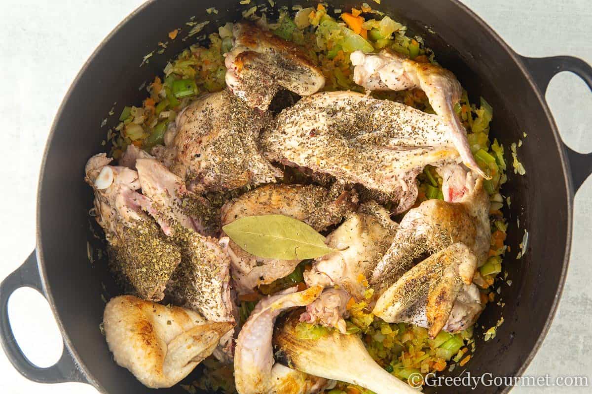 Chicken Carcass Soup Greedy Gourmet