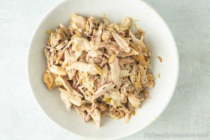 Shredded chicken.