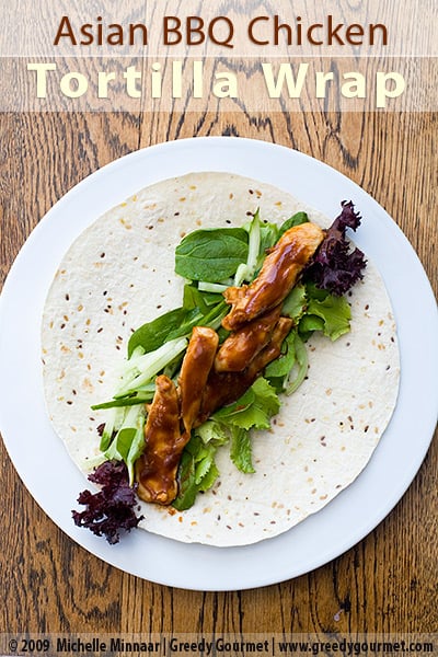 Asian BBQ Chicken Tortilla Wraps