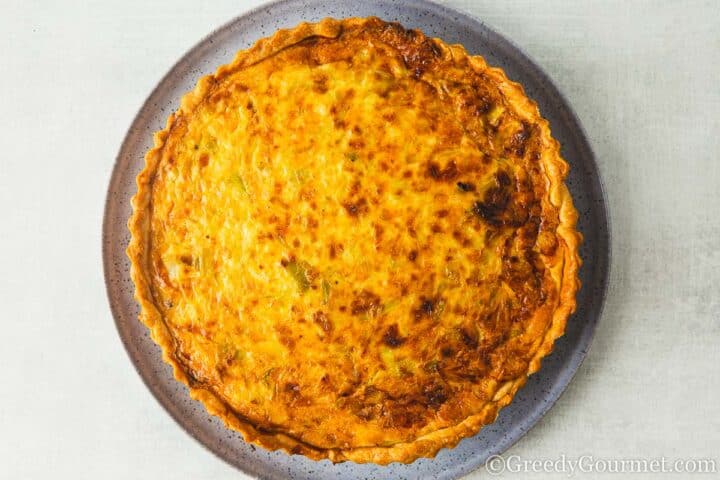 cooked quiche.