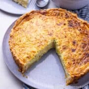 cheese and leek quiche.