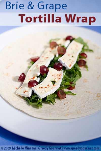 Brie & Grape Tortilla Wraps