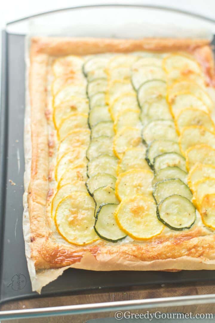 courgette tart.