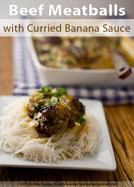 Beef Meatballs with Curried Banana Sauce