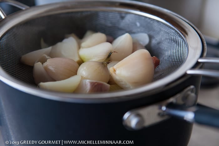 Shallots in a Sieve