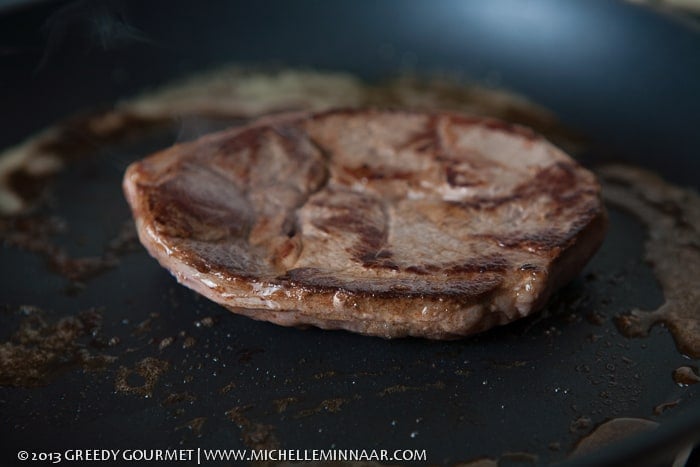 Lamb Steak Cooked in Butter