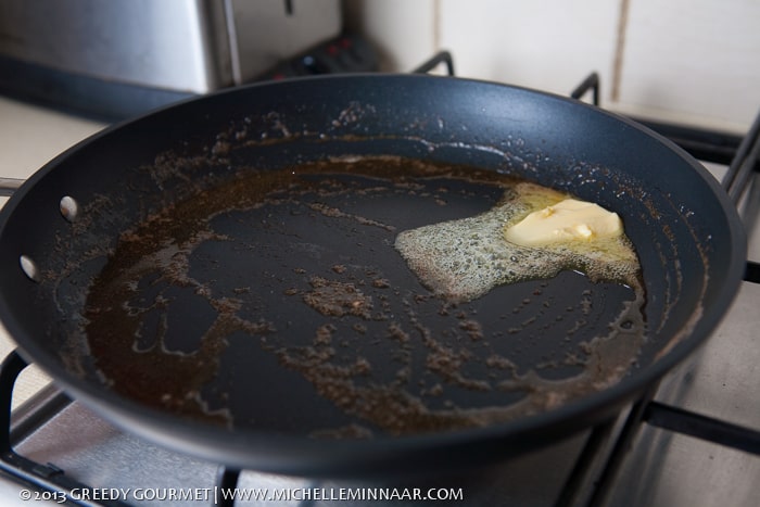 Butter Sizzling in a hot pan