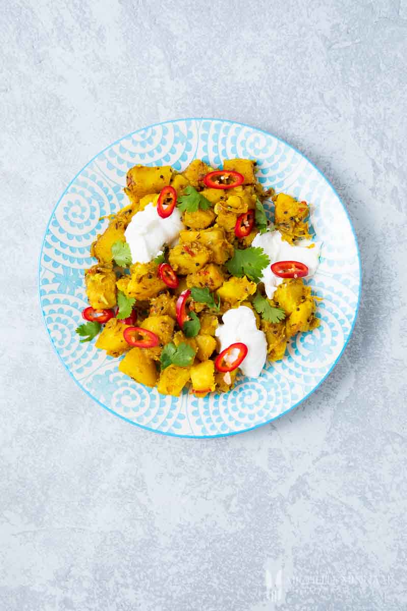 a plate of bombay aloo 