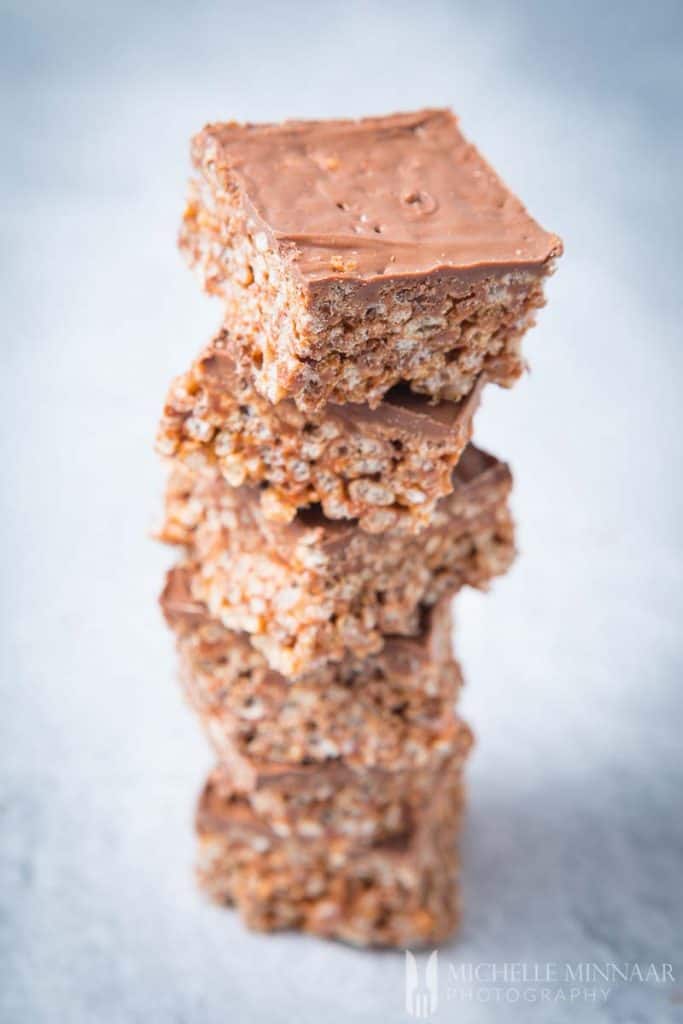 Stacks of mars bar cakes