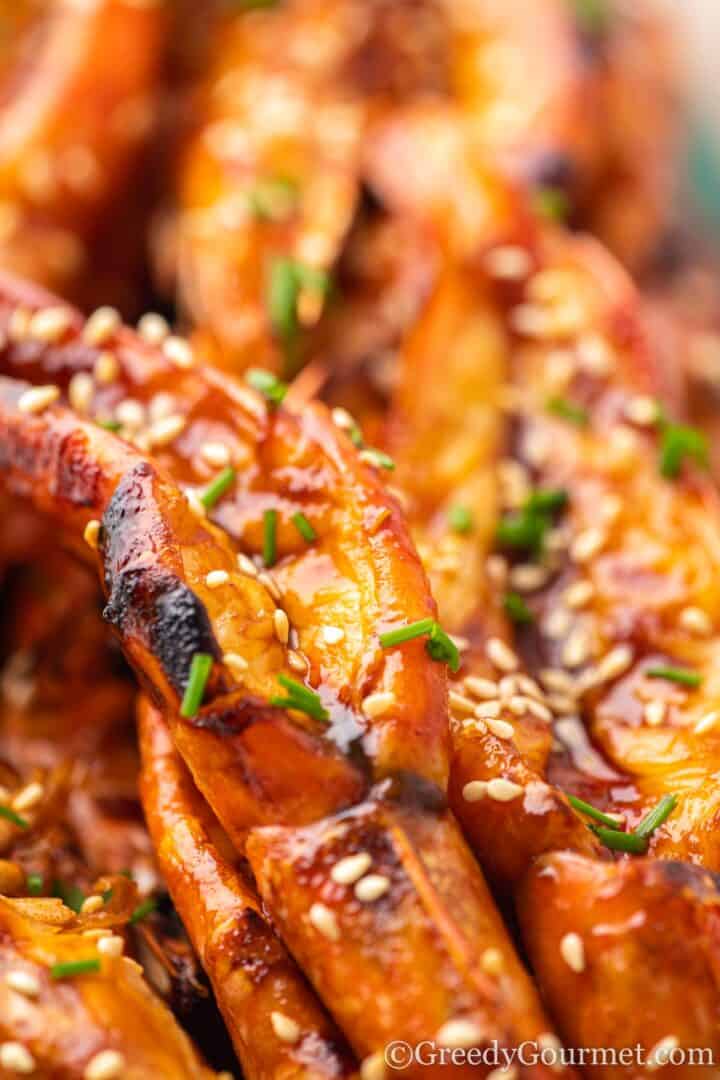 Hoisin Shrimp close up picture.
