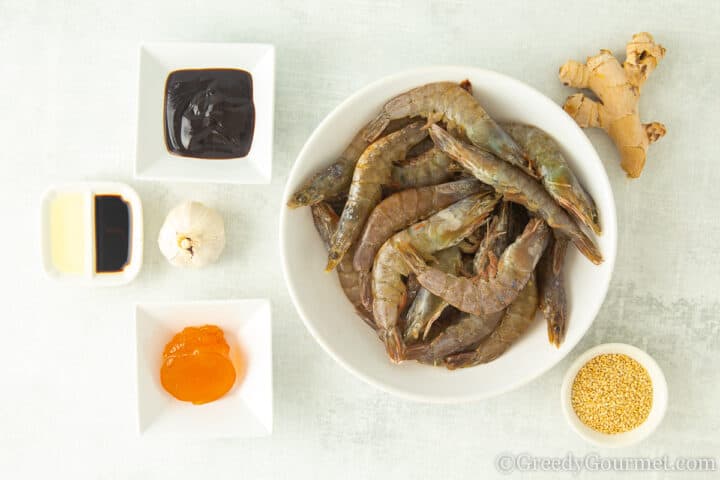ingredients needed to make Hoisin Shrimp.