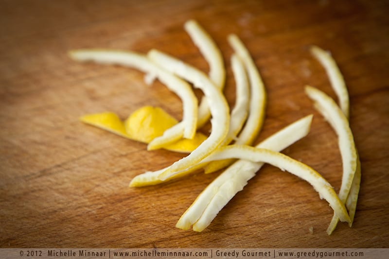 Shredded lemon peel