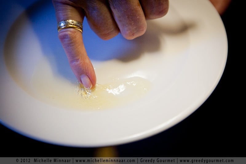 A skin had formed on the marmalade