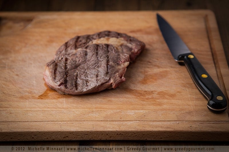 Cooked Rib-Eye Steak