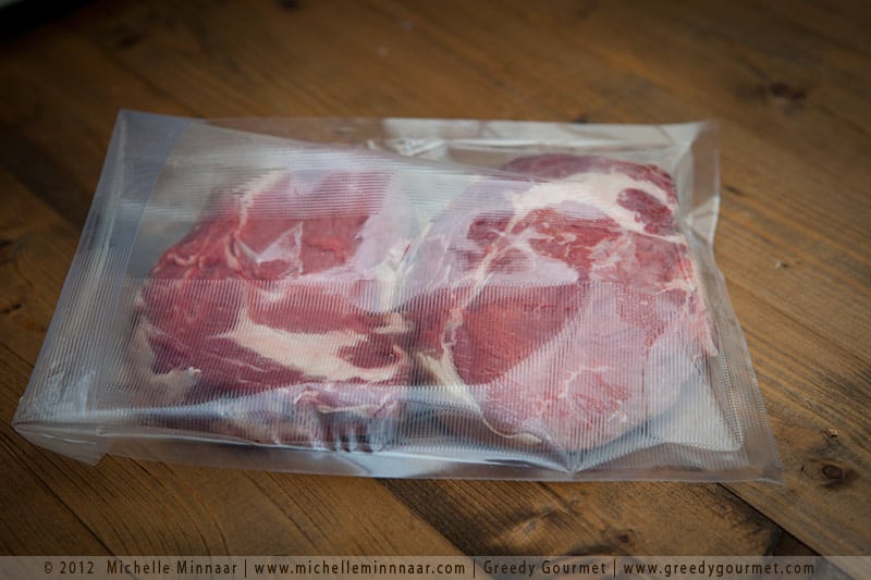 Steaks in the Vacuum Seal Pouch