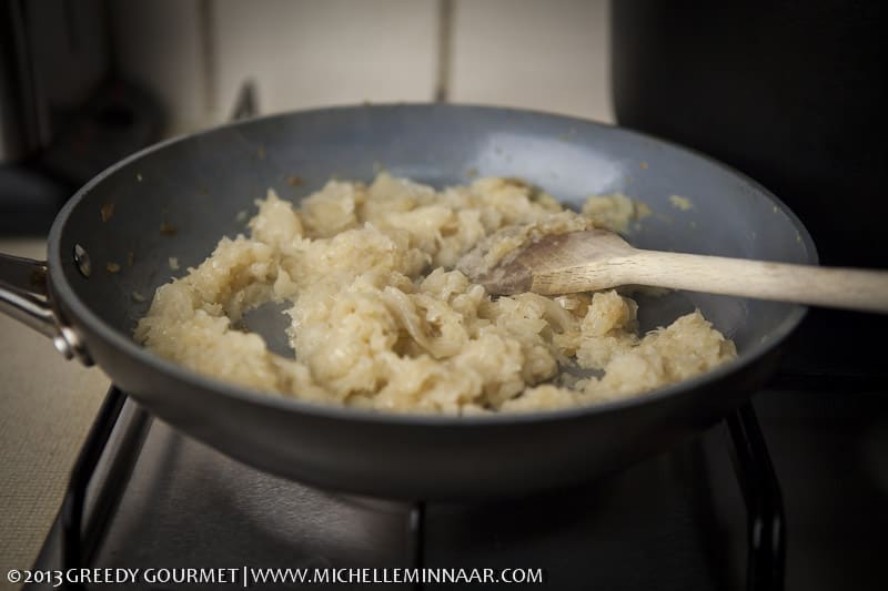 Caramelising Onions