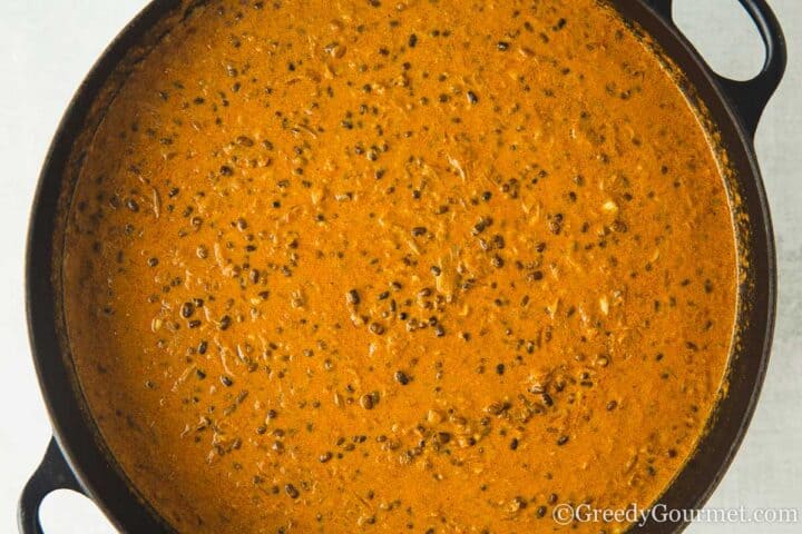 cooked dhal makhani.