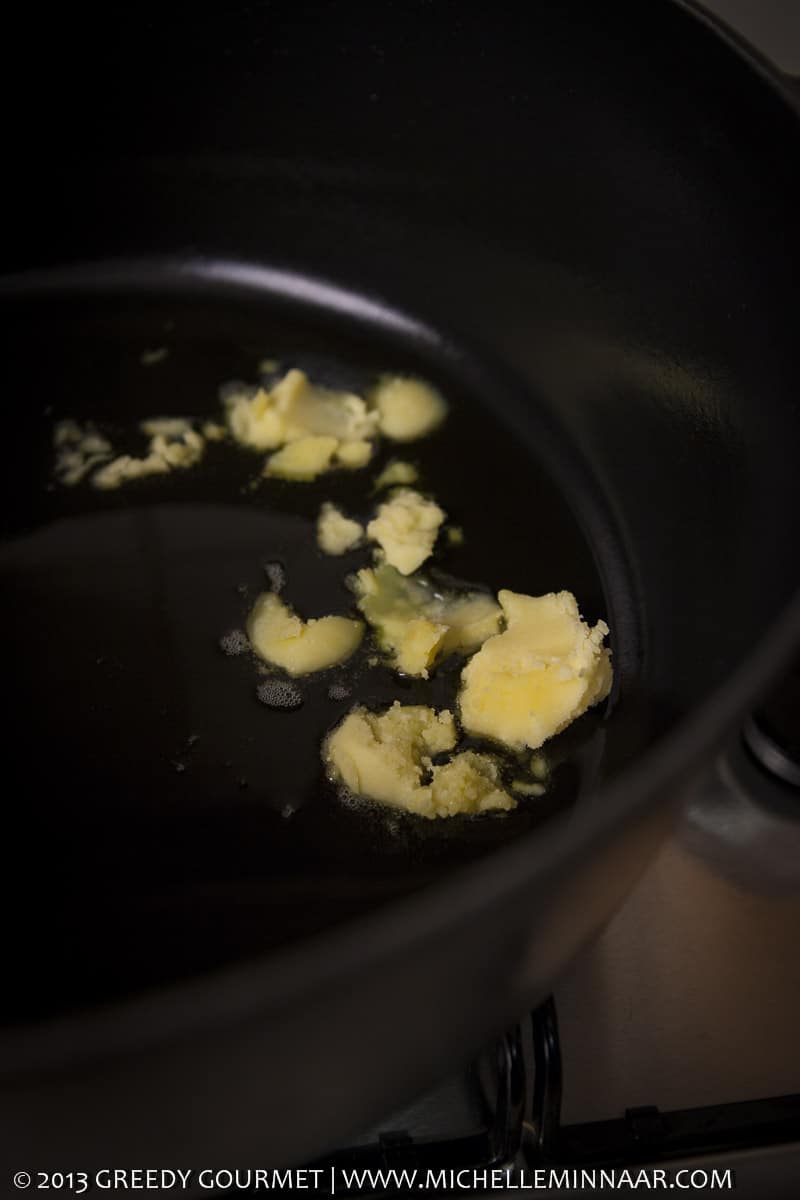 Melting clarified butter