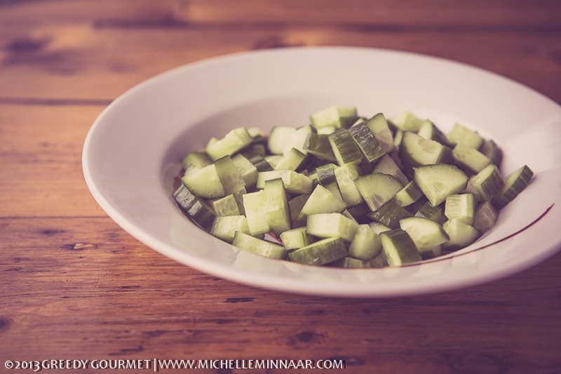 Diced Cucumbers