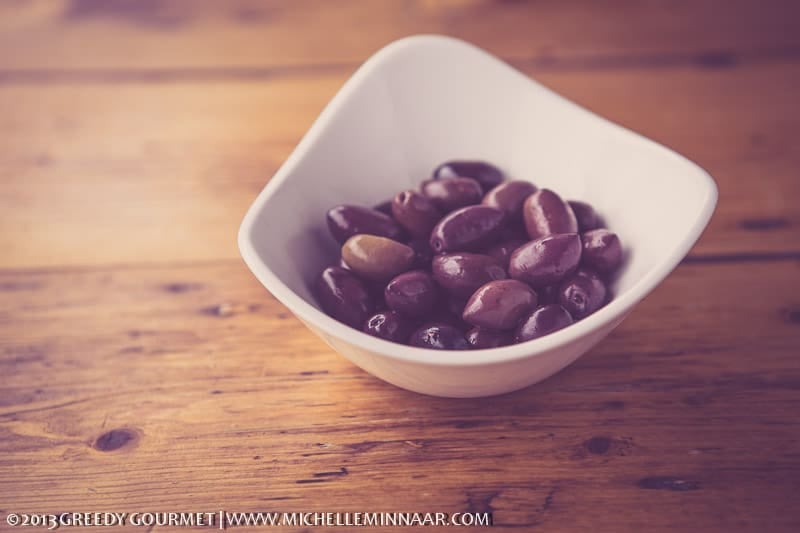 Dark purple olives