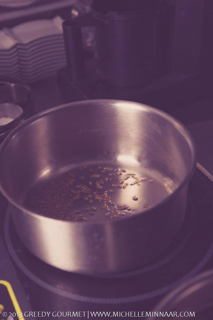 Cumin seeds in a pot