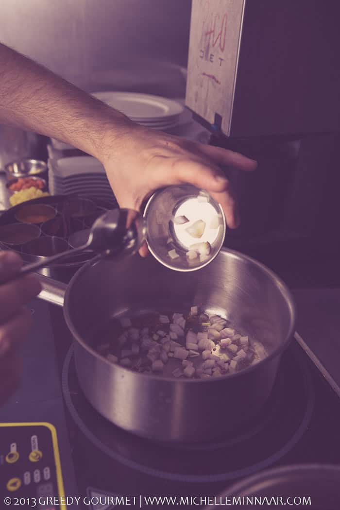 Onions and Cumin Seeds in a Pot