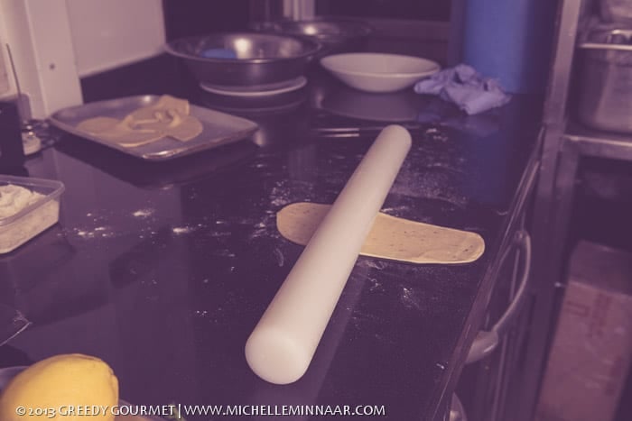 Flattening dough