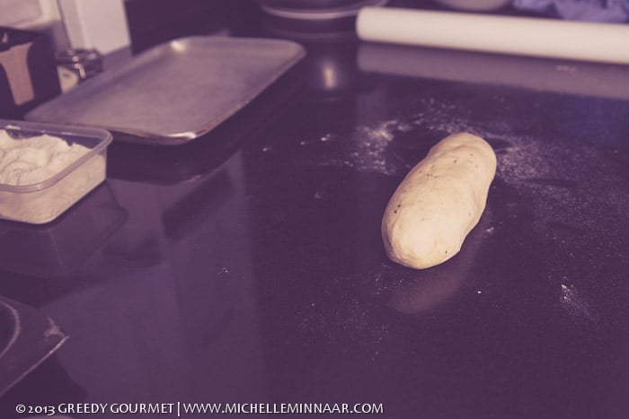 Pastry ready for rolling