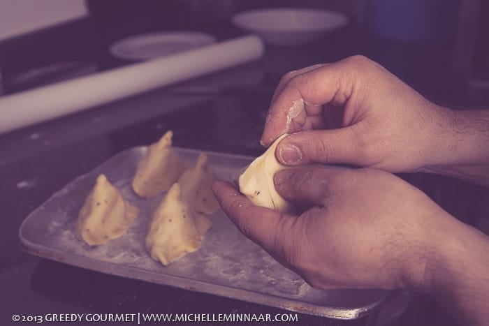 Fresh batch of vegetable samosas