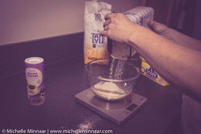 Measuring flour