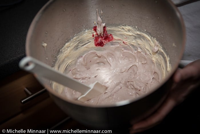 Raspberry and White Chocolate Batter