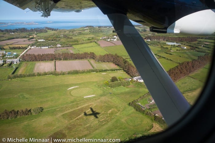 Flying over Scilly Isles