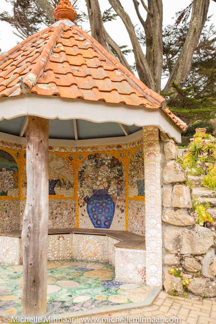 Gazebo with shell decorations