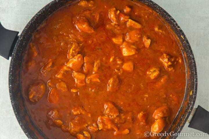adding tomato passata.