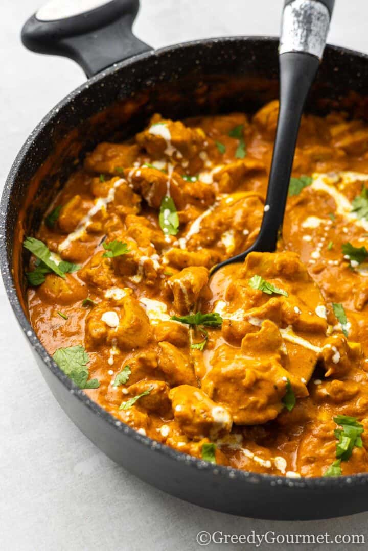 easy chicken curry cooked in a pot.