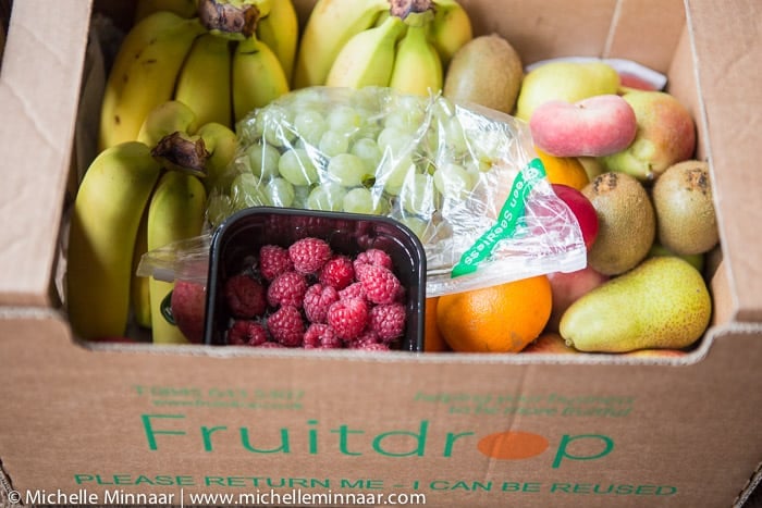 Box full of British fruit