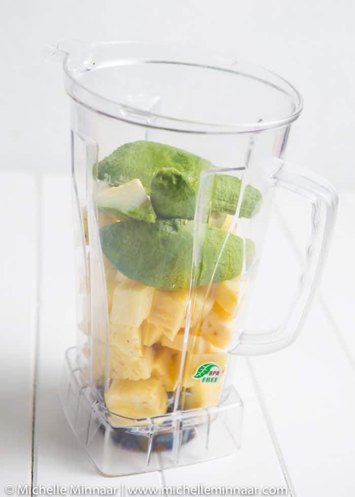 Pineapple & Avo in the blender