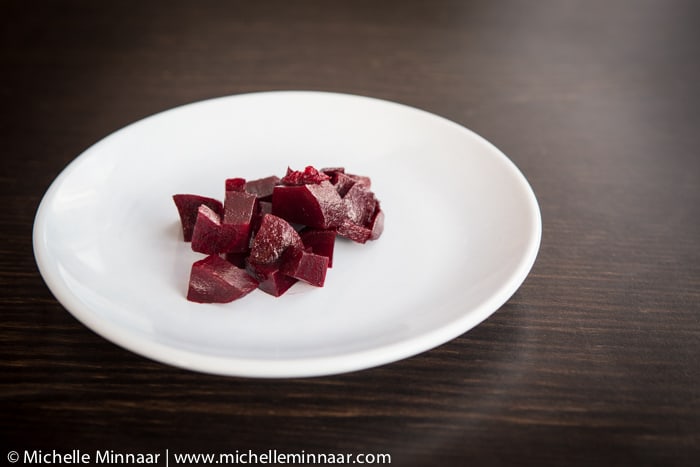 Beetroot on White Plate