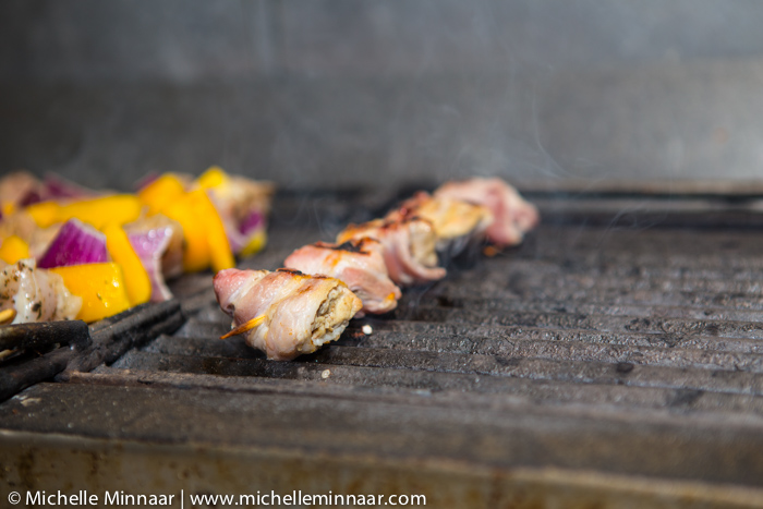 Grilling Chicken & Bacon Skewers