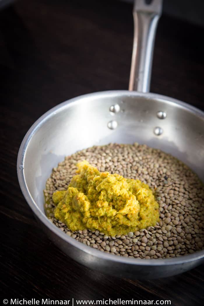 Lentils and Mixed Veg in Pot