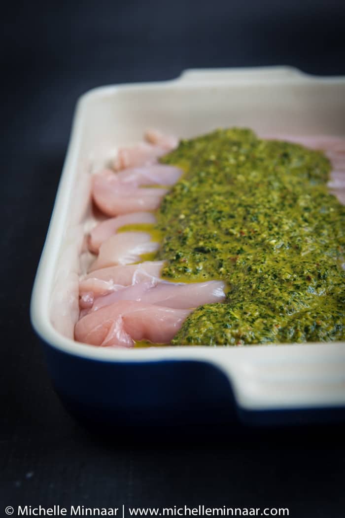 Raw chicken & marinade